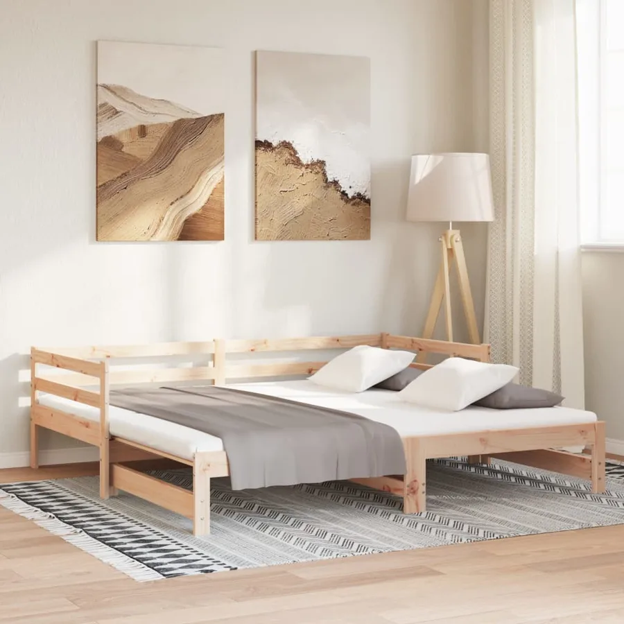 Lit coulissant sans matelas 2x(90x200) cm - 4
