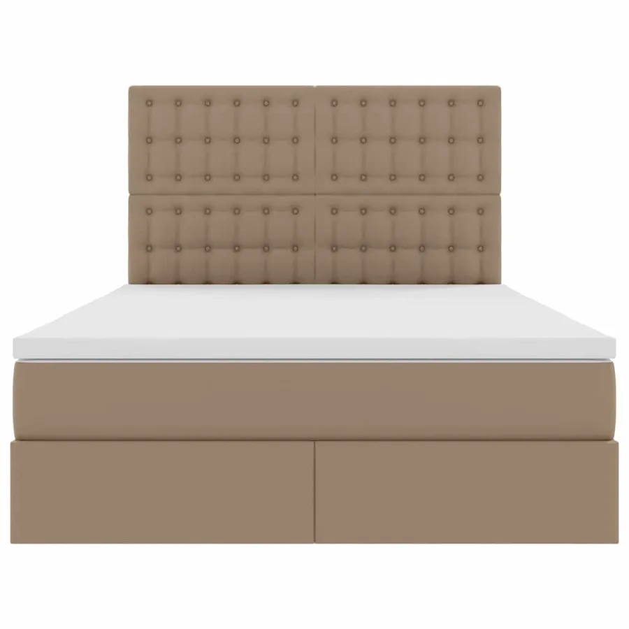 Lit de Rangement Cappuccino 140 x 190 cm Cuir synthétique - 7