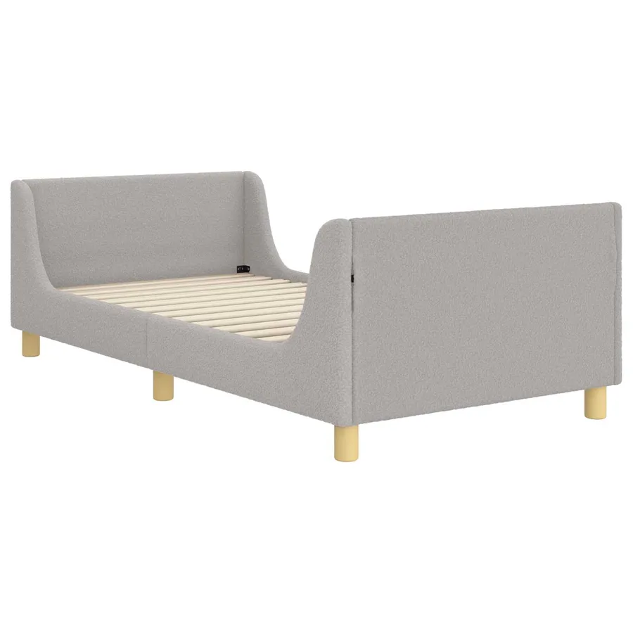 Cadre de lit pour enfants avec tête de lit Gris clair 90x200 cm - 2