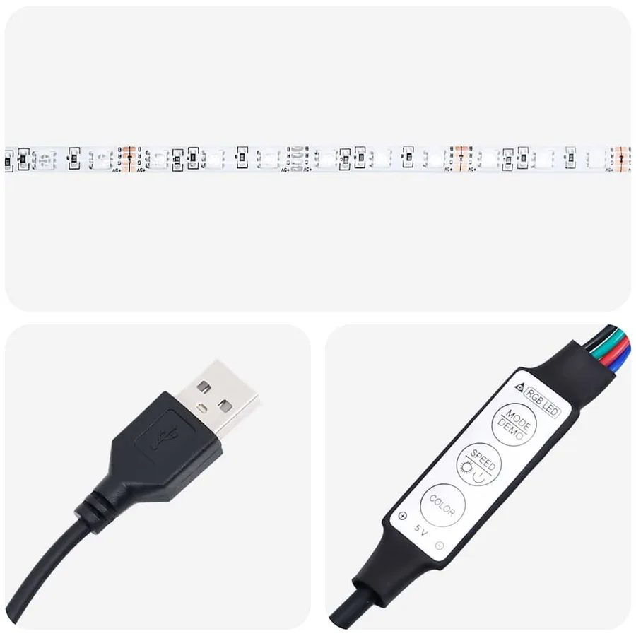 Lit de rangement LED avec matelas Rose 200 x 200 cm Velours - 15