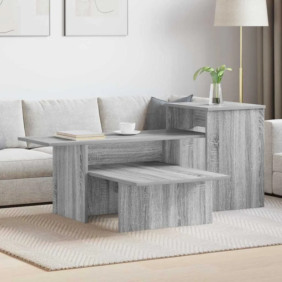 Table console Gris Sonoma 91,5 x 35 x 38,5 cm Bois d'ingénierie