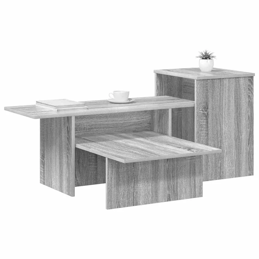 Table console Gris Sonoma 91,5 x 35 x 38,5 cm Bois d'ingénierie - 3