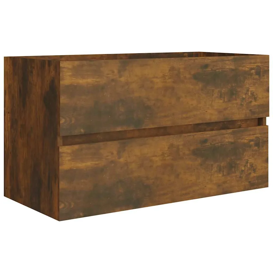 Ensemble de meubles de salle de bain 2 pcs Chêne fumé - 6