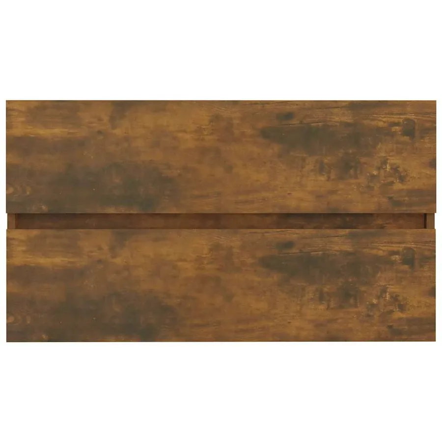 Ensemble de meubles de salle de bain 2 pcs Chêne fumé - 8