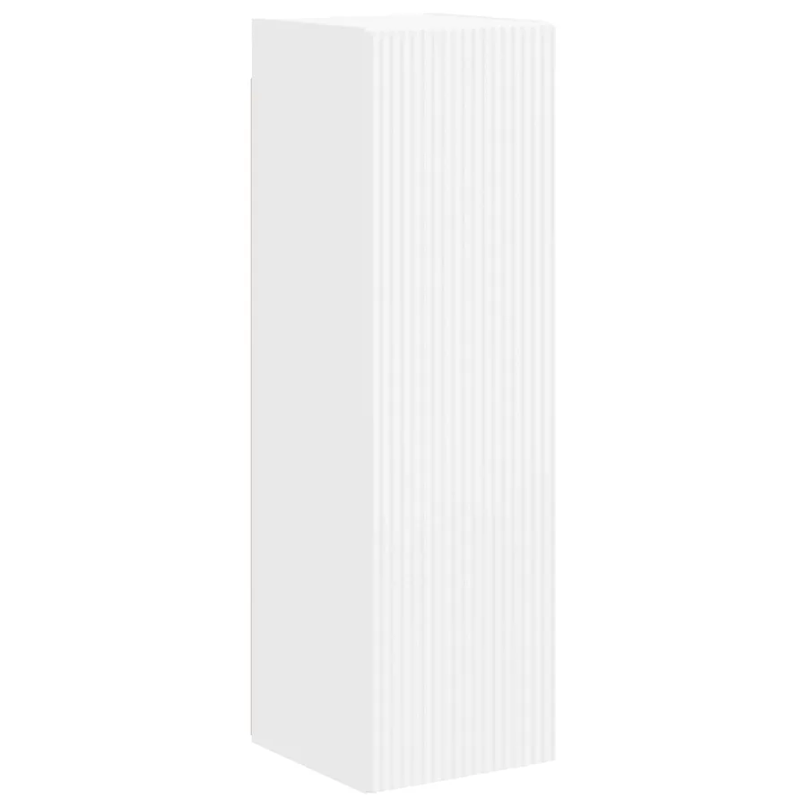 Ensemble meuble TV Montage mural 4 pcs Blanc Bois d'ingénierie - 6