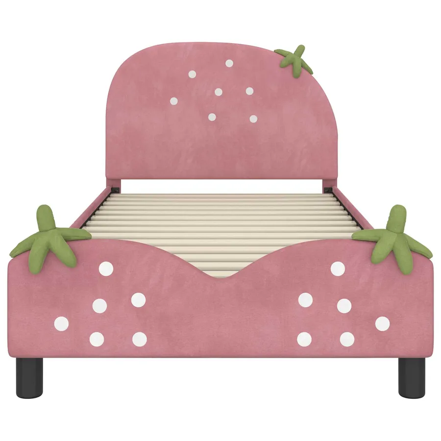 Cadre de lit pour enfants avec tête de lit Rose 90 x 190 cm - 5