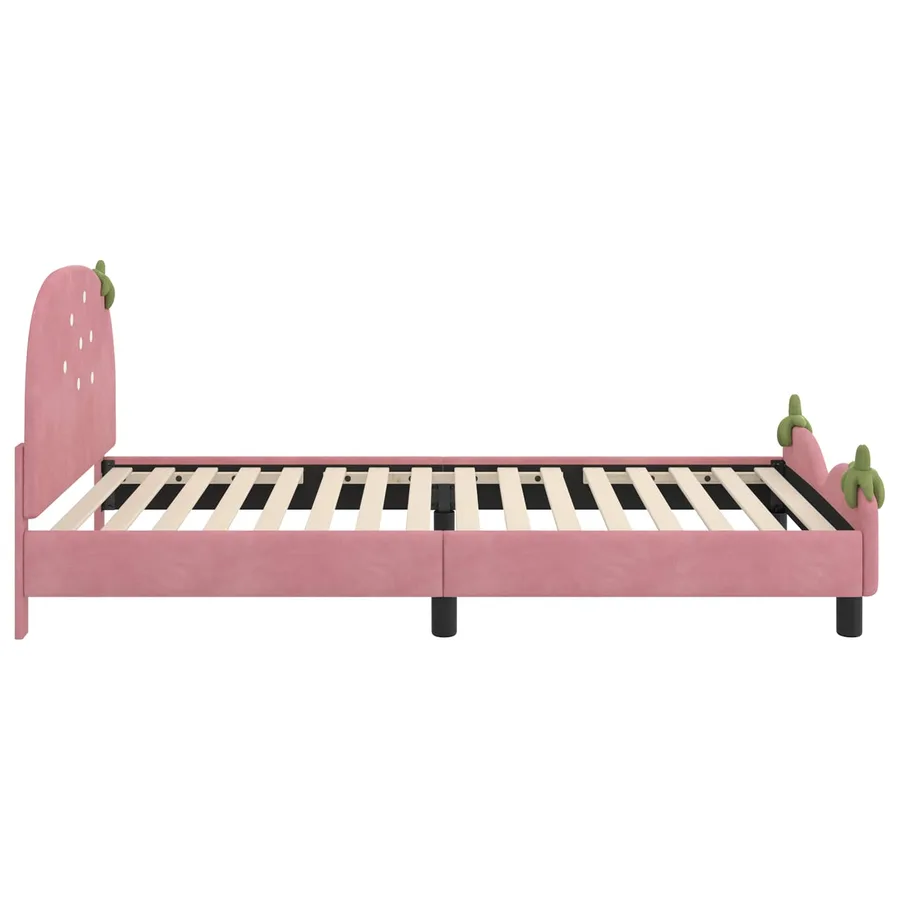 Cadre de lit pour enfants avec tête de lit Rose 90 x 190 cm - 6