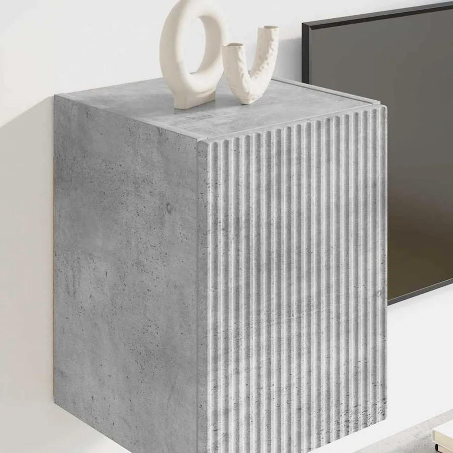 Meuble TV mural Béton 30 x 31 x 40 cm Bois d'ingénierie - 4