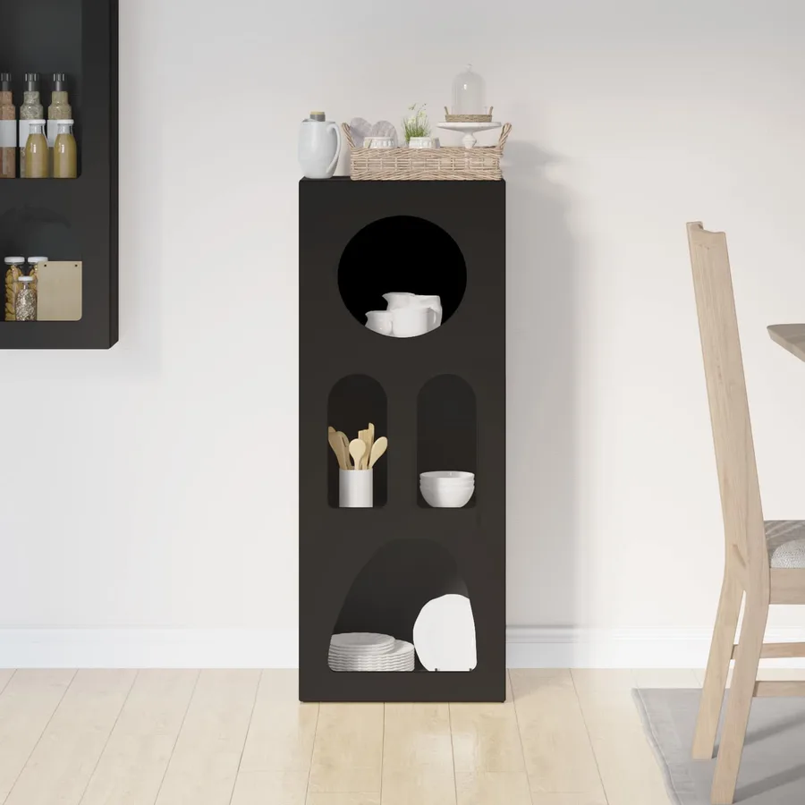 Buffet ELST Noir 40 x 35 x 100.5 cm Bois d'ingénierie - 4