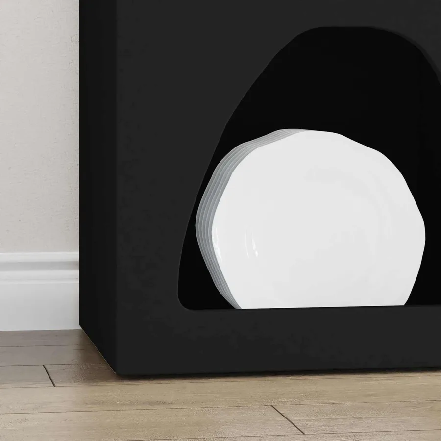 Buffet ELST Noir 40 x 35 x 100.5 cm Bois d'ingénierie - 5