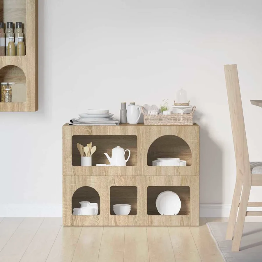 Buffet ELST Chêne Sonoma 80,5 x 35 x 59 cm Bois d'ingénierie - 4