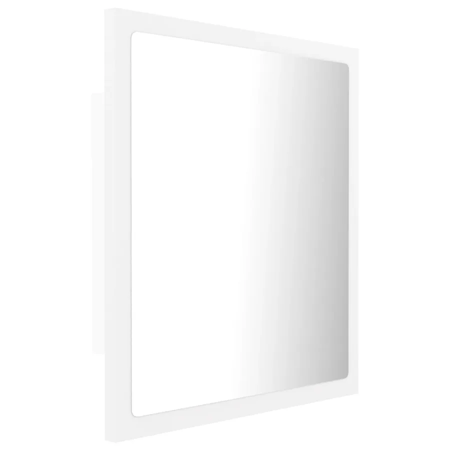 Miroir à LED de salle de bain Blanc 40x8,5x37 cm Acrylique - 8