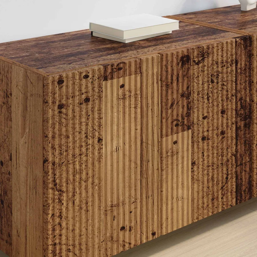 Meuble TV mural 2 pcs Bois Ancien 59,5 x 31 x 40 cm - 4