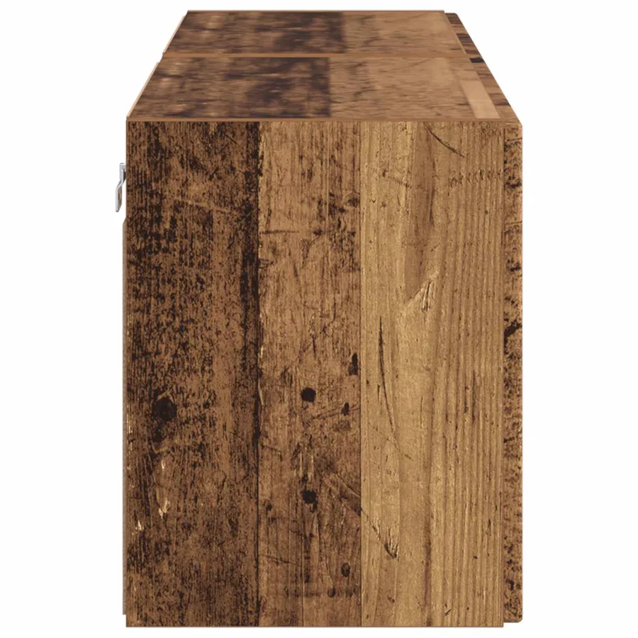 Meuble TV mural 2 pcs Bois Ancien 59,5 x 31 x 40 cm - 7
