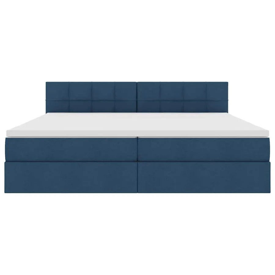 Lit avec rangement et matelas avec matelas Bleu 200 x 200 cm - 6