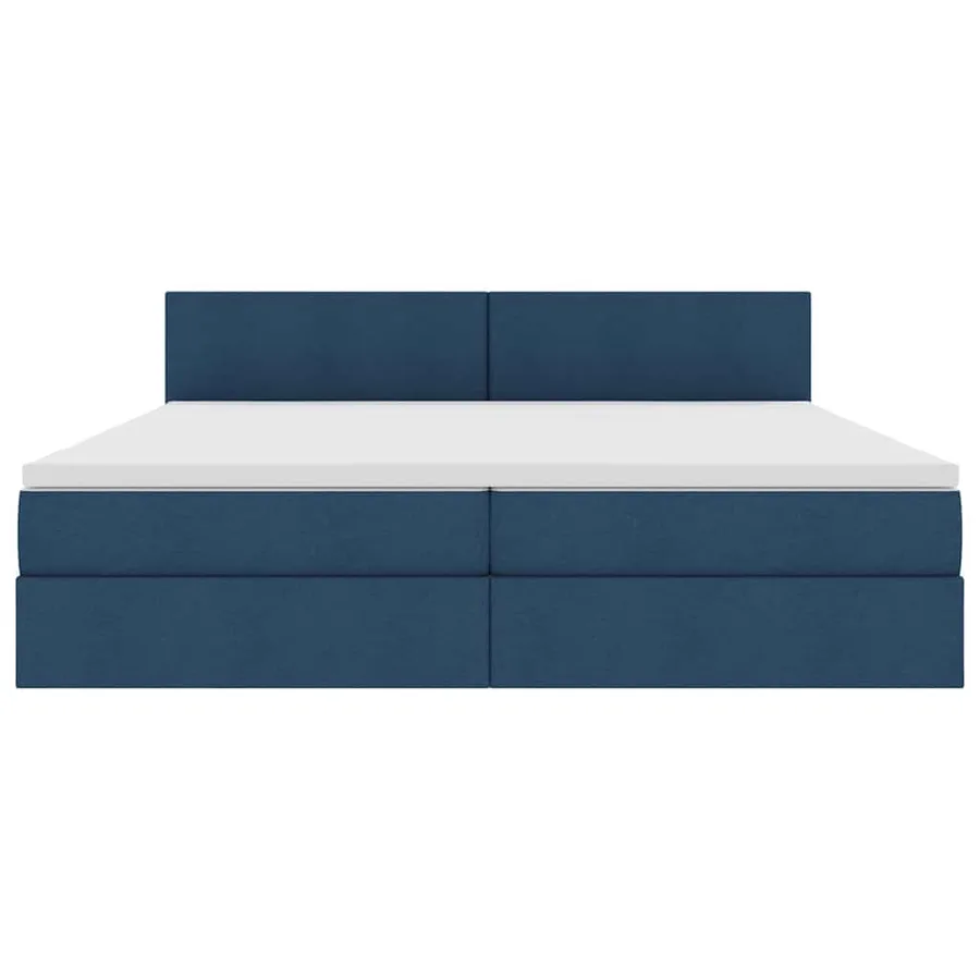 Lit avec rangement et matelas avec matelas Bleu 200 x 200 cm - 6