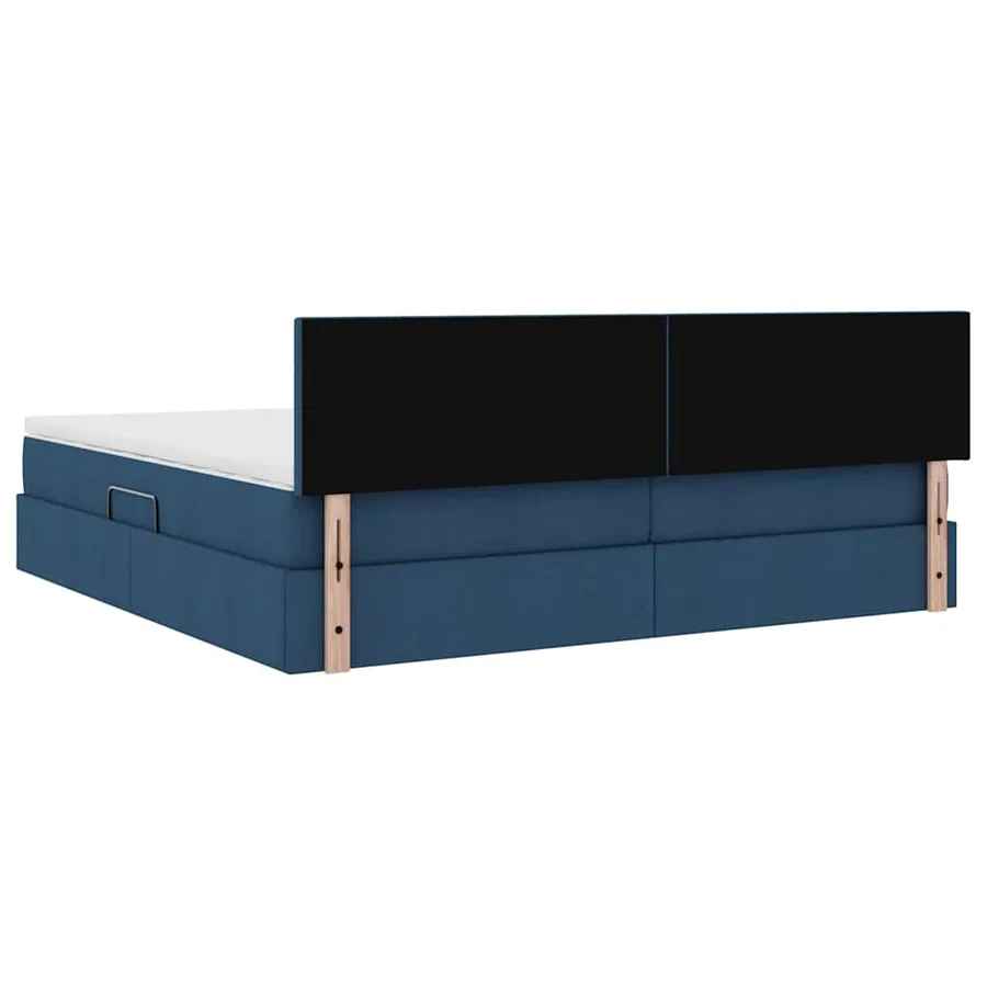 Lit avec rangement et matelas avec matelas Bleu 200 x 200 cm - 8