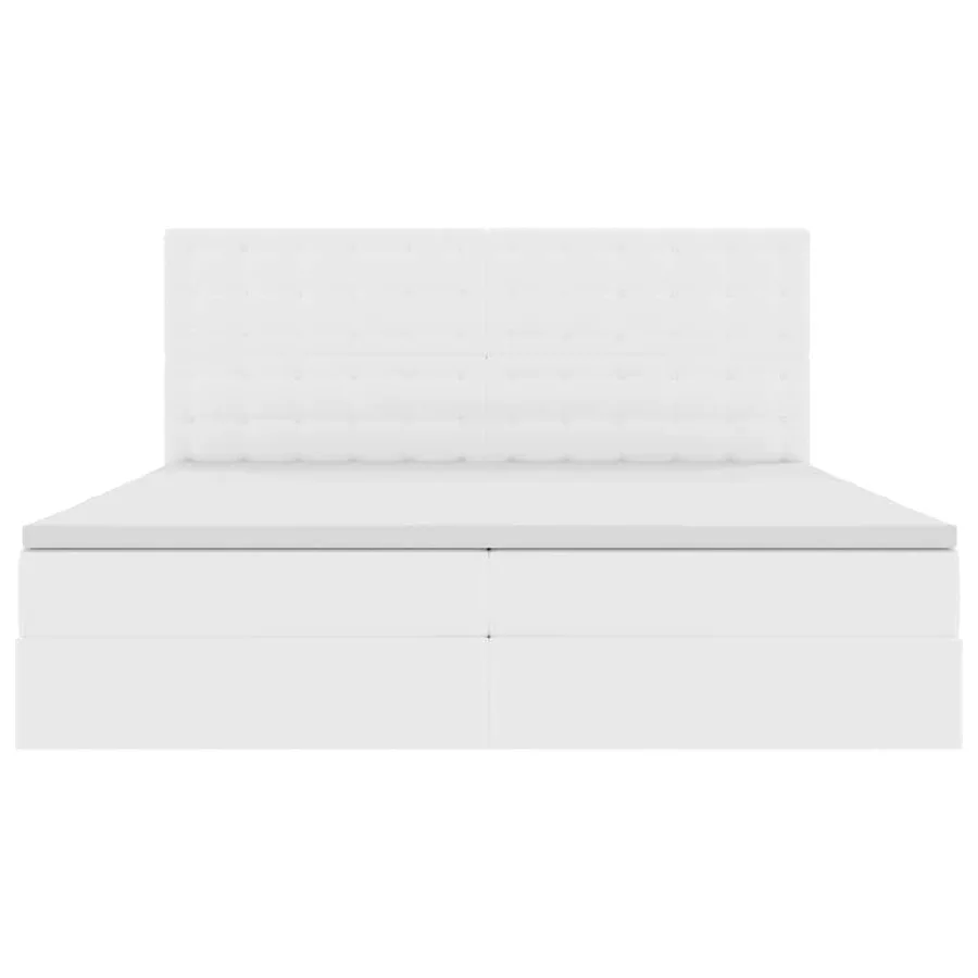 Lit de Rangement Blanc pur 200 x 200 cm Cuir synthétique - 7