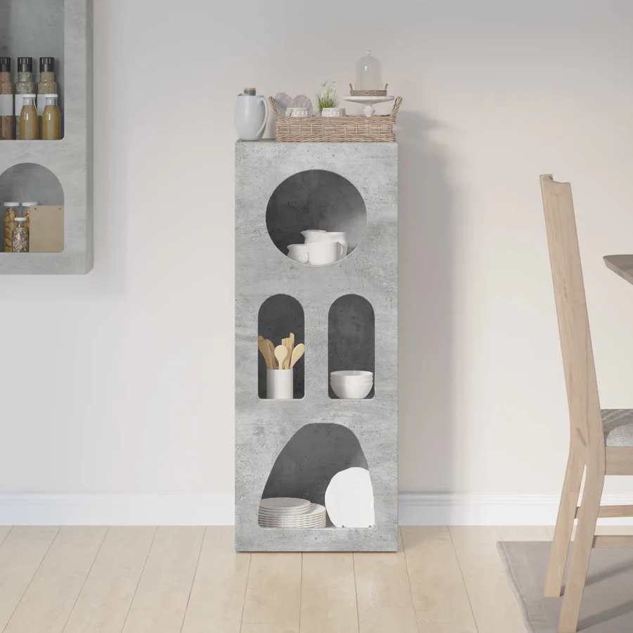 Buffet ELST Gris béton 40 x 35 x 100.5 cm Bois d'ingénierie - 4