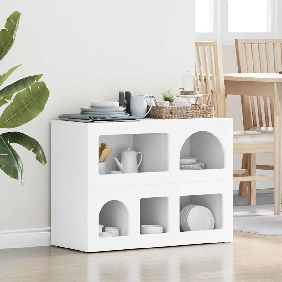 Buffet ELST Blanc 80,5 x 35 x 59 cm Bois d'ingénierie