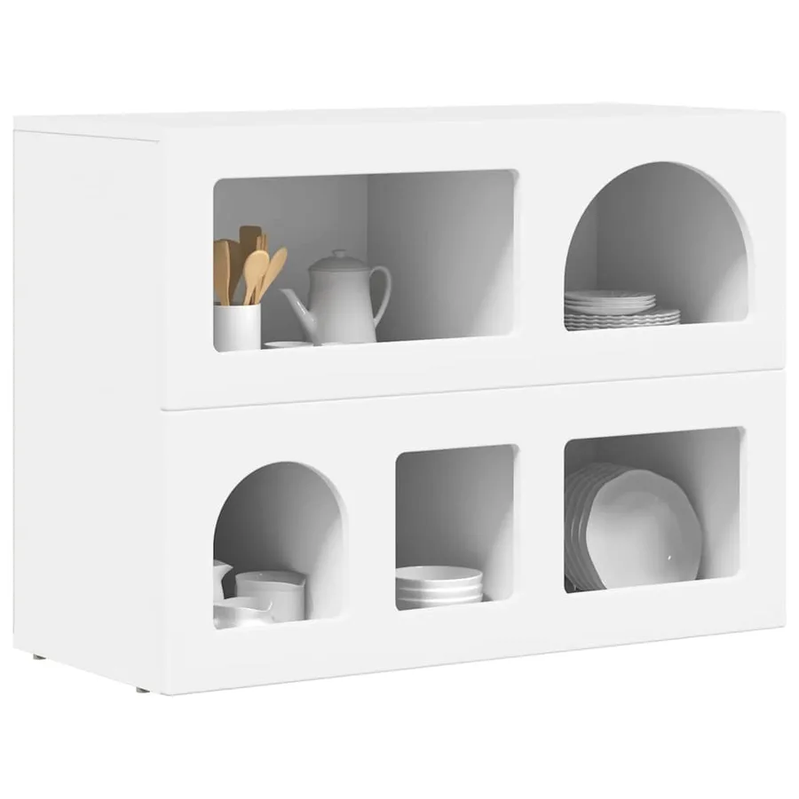 Buffet ELST Blanc 80,5 x 35 x 59 cm Bois d'ingénierie - 3