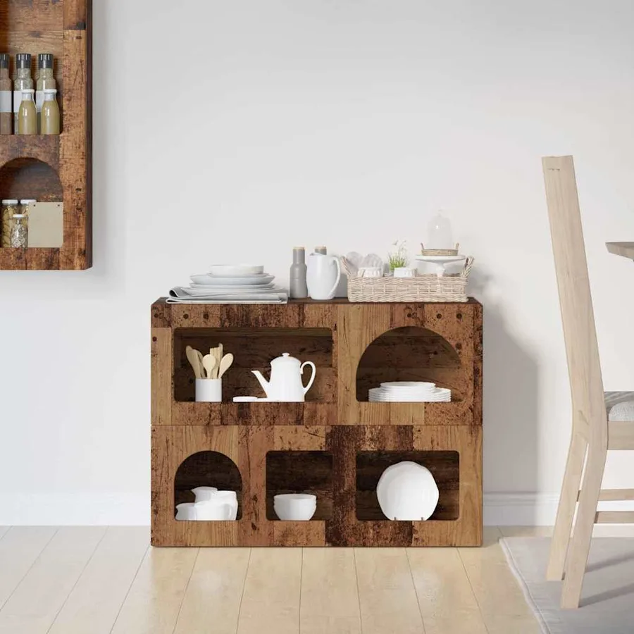 Buffet ELST Bois ancien 80,5 x 35 x 59 cm Bois d'ingénierie - 4