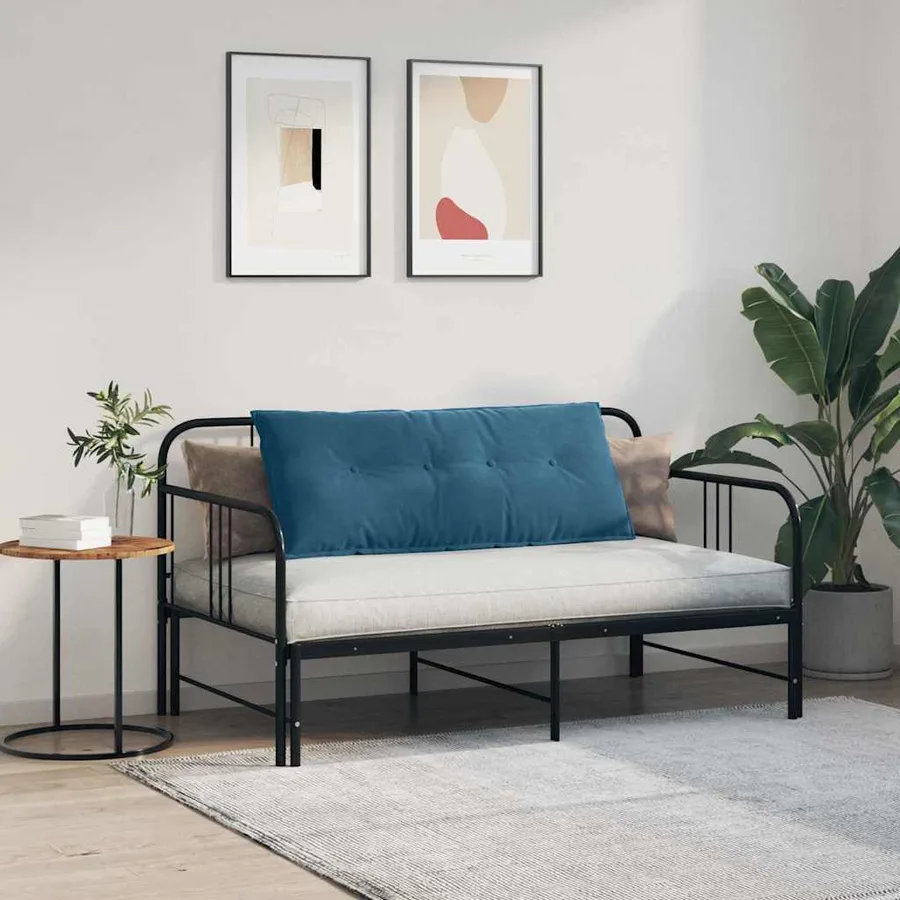 Coussin de Dos Bleu 120 x 50 cm Tissu en velours côtelé - 4