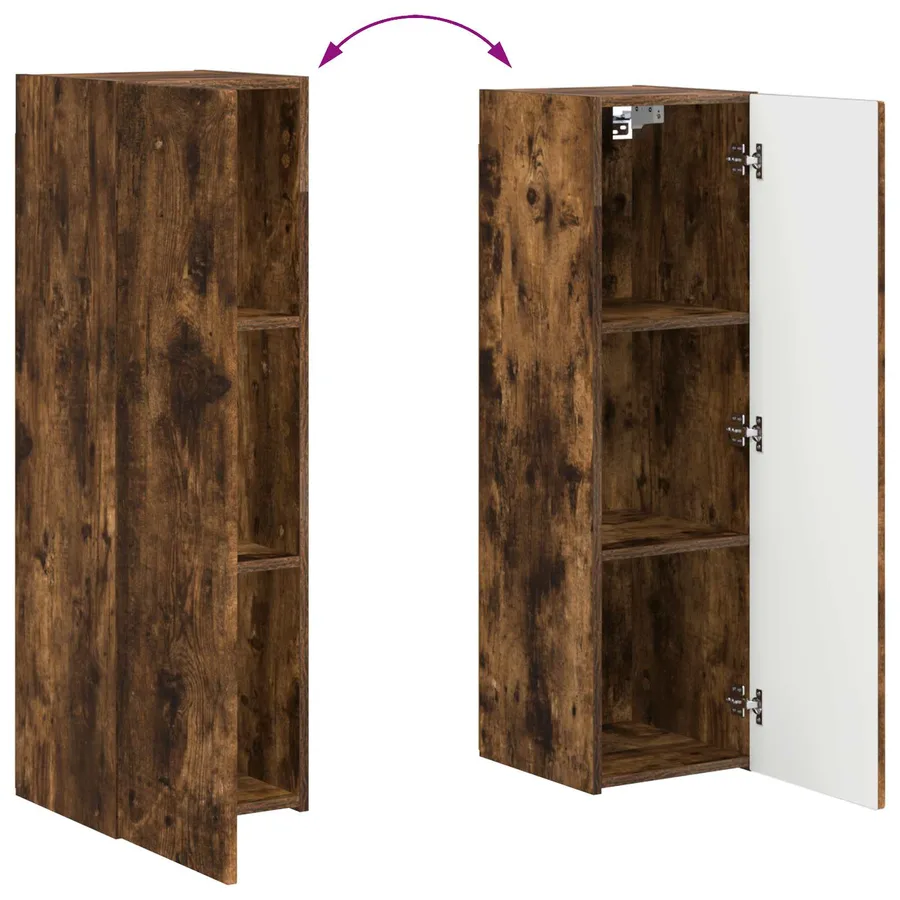 Ensemble meuble TV 4 pcs Chêne fumé Bois d'ingénierie - 13