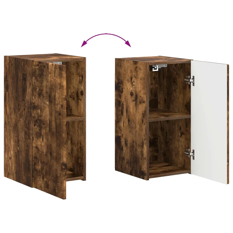 Ensemble meuble TV 4 pcs Chêne fumé Bois d'ingénierie - 14