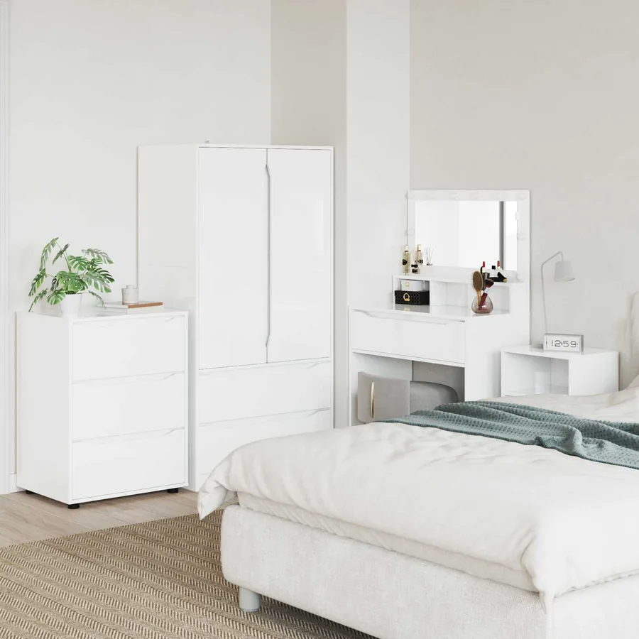 Armoire de rangement Blanc brillant 60 x 48 x 81 cm