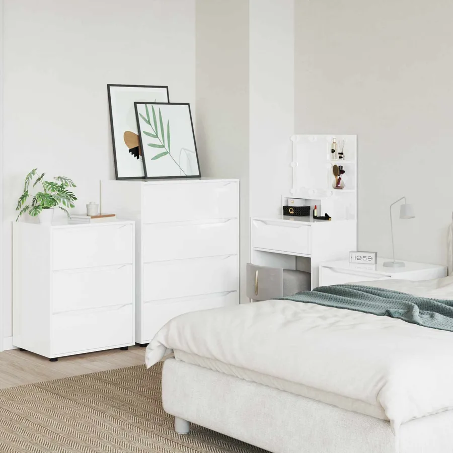 Armoire de rangement Blanc brillant 60 x 48 x 81 cm - 3