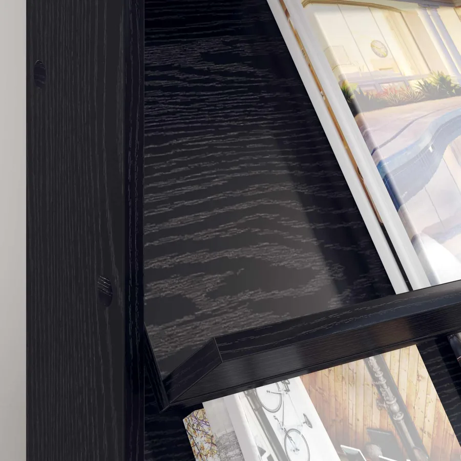 Étagère à magazines avec étagère Chêne noir 70 x 41 x 96 cm - 4