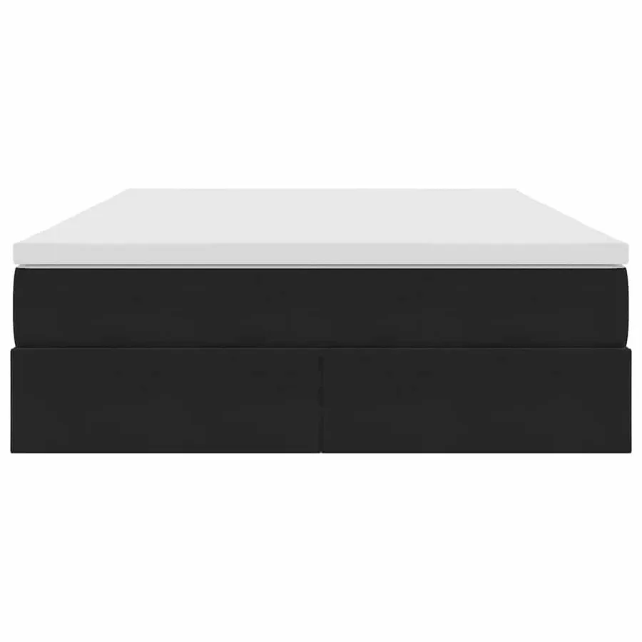 Lit avec rangement et matelas Noir 140 x 190 cm Velours - 7