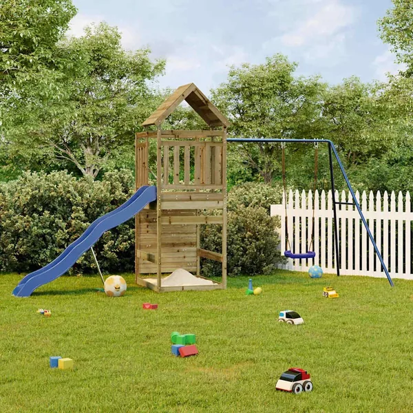Aire de jeux d'extérieur bois de pin imprégné