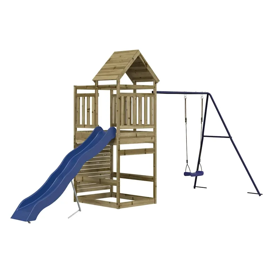 Aire de jeux d'extérieur bois de pin imprégné - 7