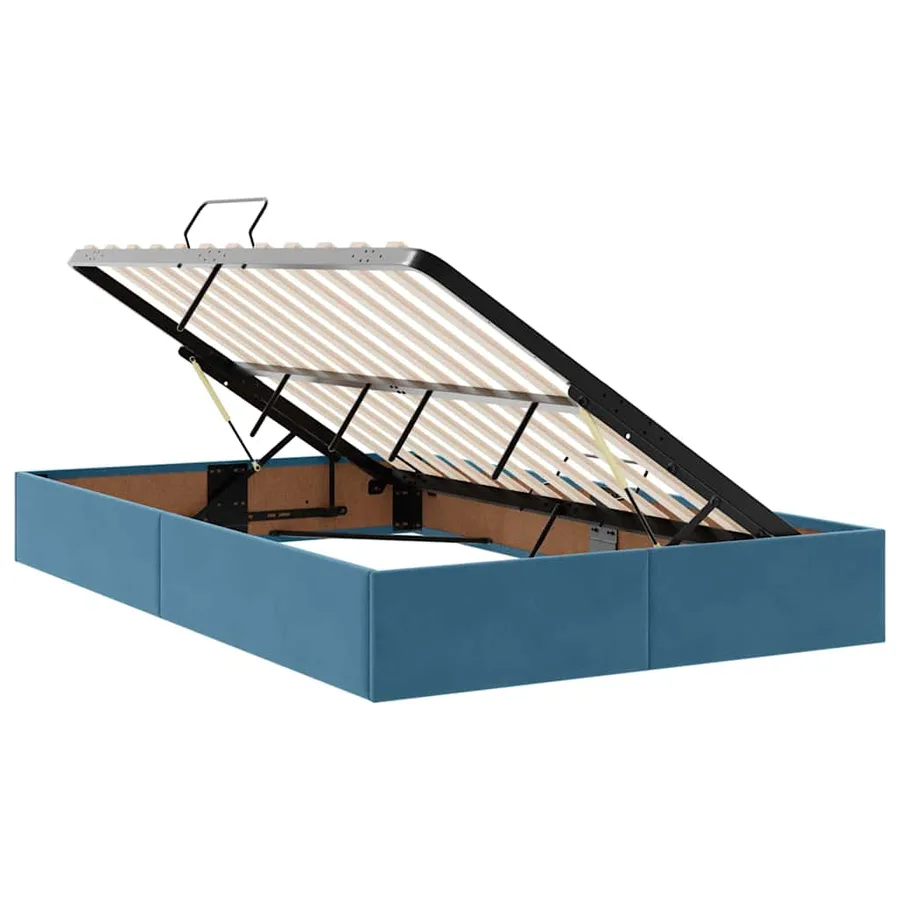 Lit de rangement LED avec matelas Bleu foncé 120 x 200 cm - 7