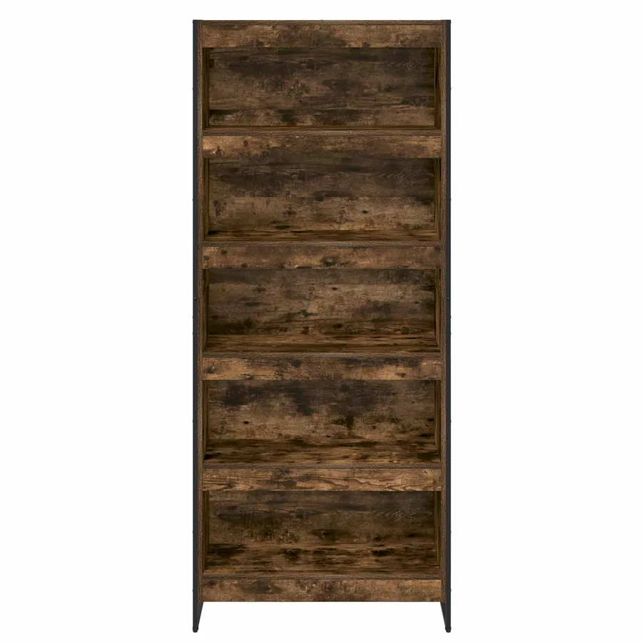 Bibliothèque 80 x 30 x 189,5 cm Bois d'ingénierie Chêne Fumé - 5