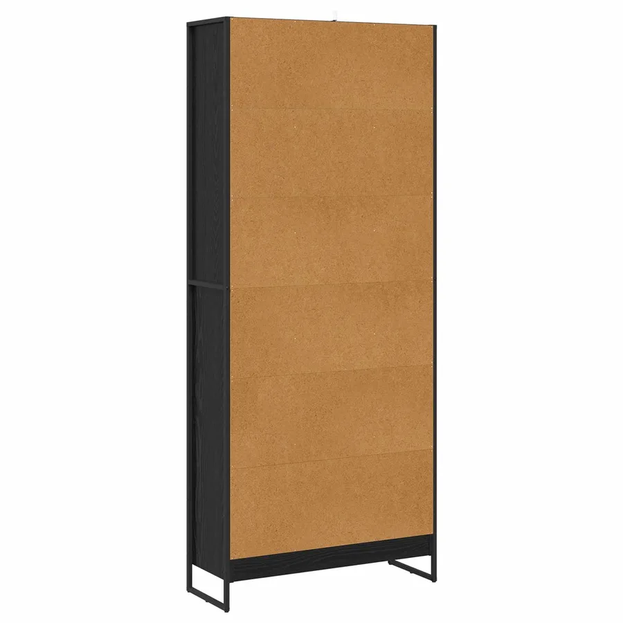 Bibliothèque 80 x 30 x 189,5 cm Bois d'ingénierie Chêne noir - 7
