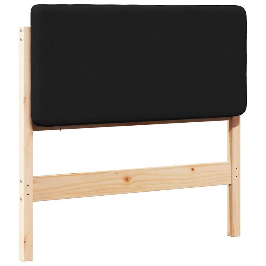 Tête de lit capitonnée Marron et Noir 75 cm Pin massif - 2