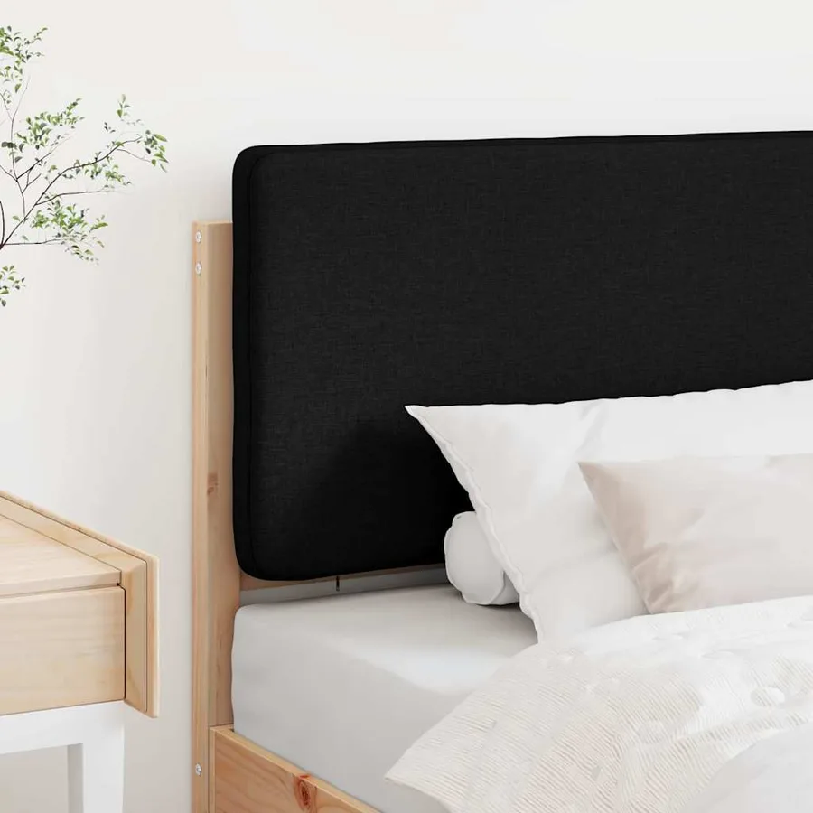 Tête de lit capitonnée Marron et Noir 75 cm Pin massif - 3