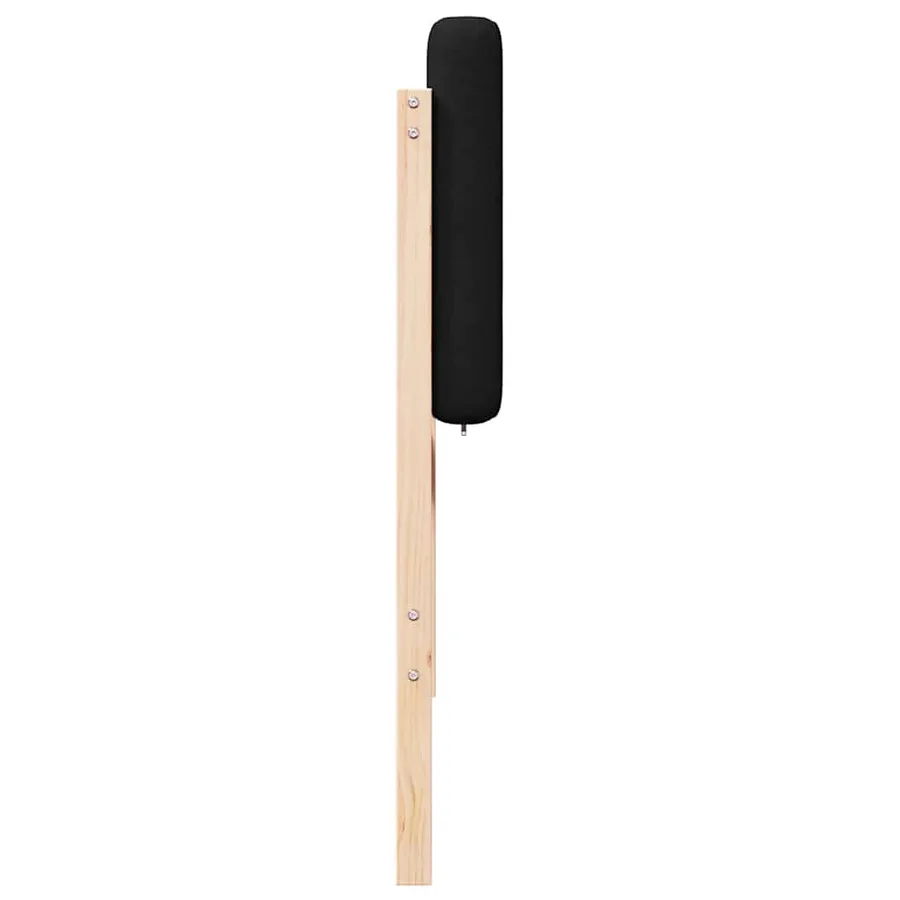 Tête de lit capitonnée Marron et Noir 75 cm Pin massif - 5