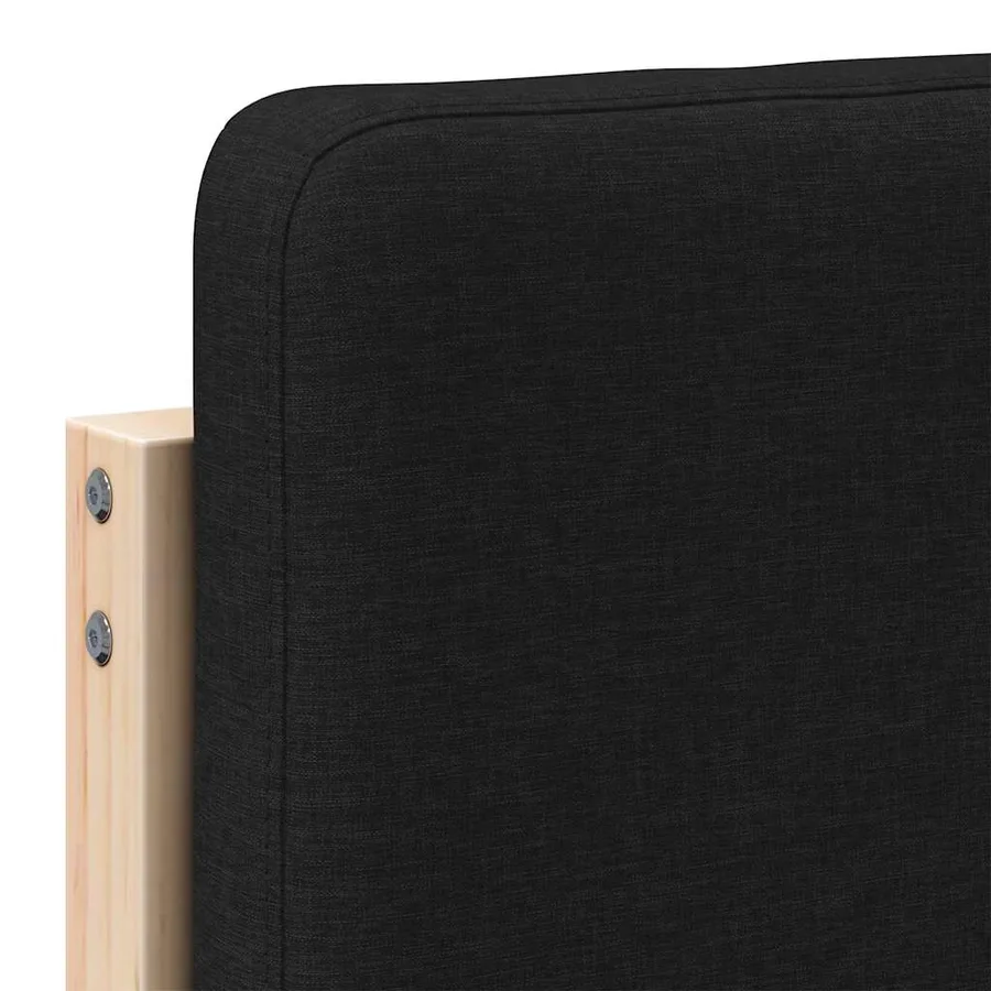 Tête de lit capitonnée Marron et Noir 75 cm Pin massif - 9