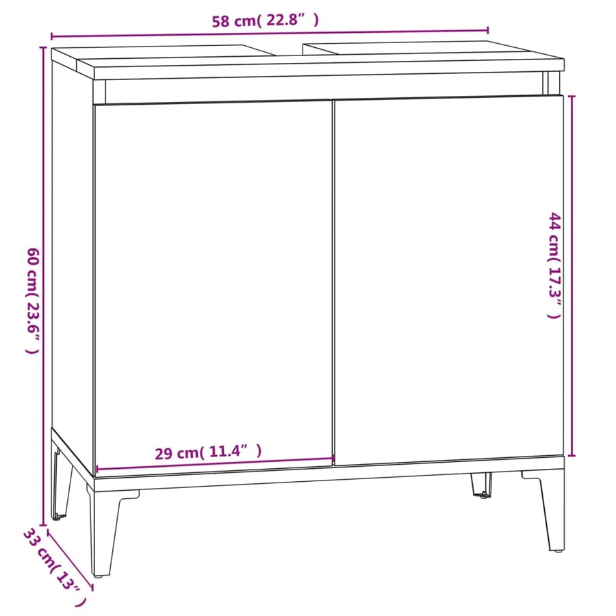 Ensemble de meubles salle de bain 3 pcs blanc bois d'ingénierie - 9