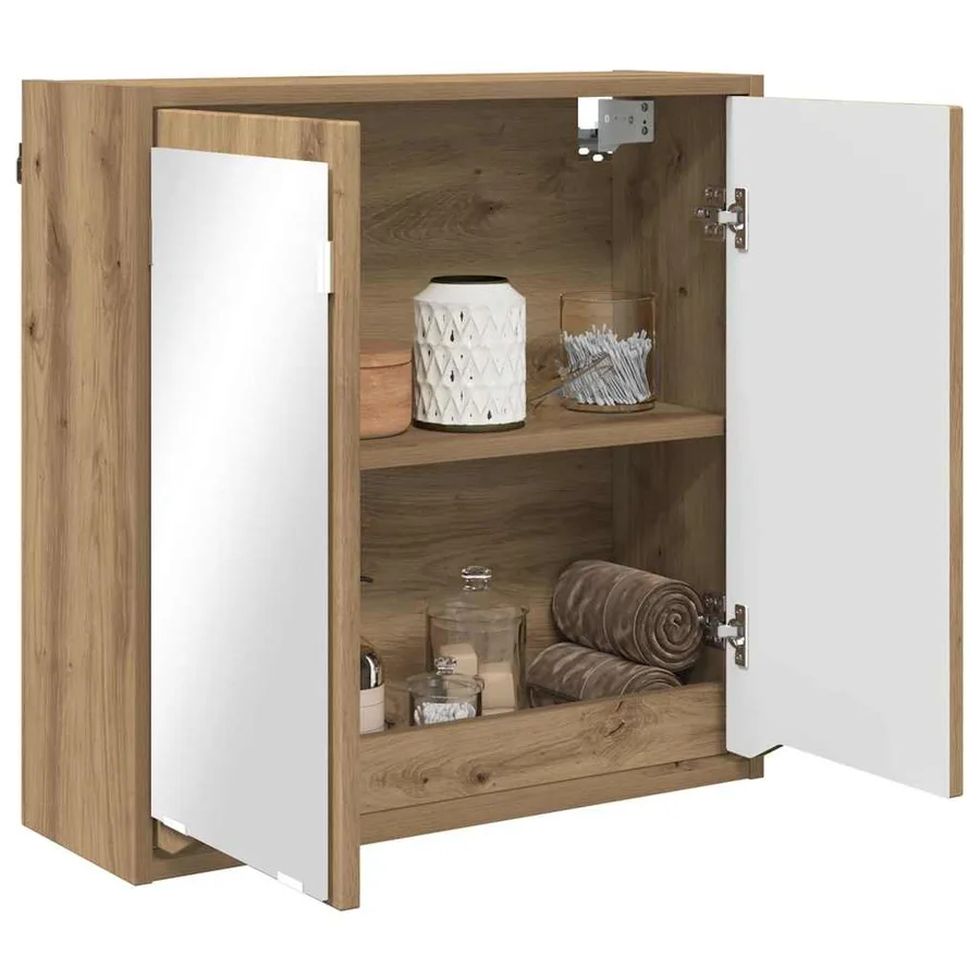 Armoire Miroir de Salle de Bain Chêne artisanal 60 x 20 x 60 cm - 3