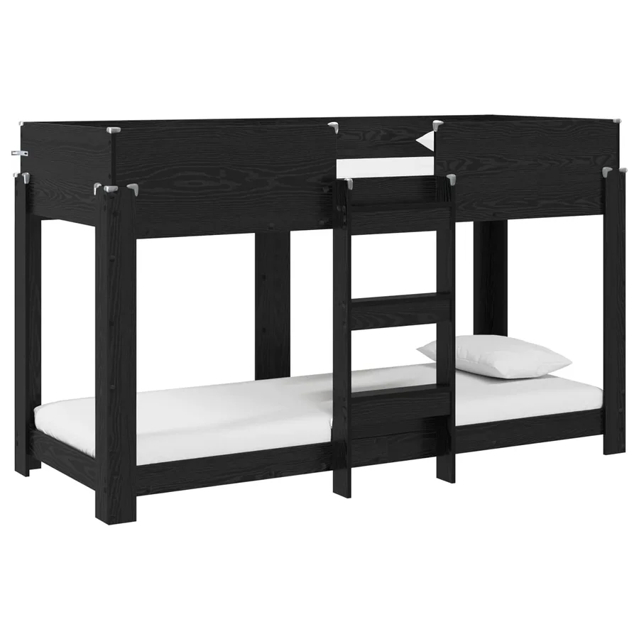 Lit Superposé pour Enfants Chêne noir 75 x 190 cm - 2