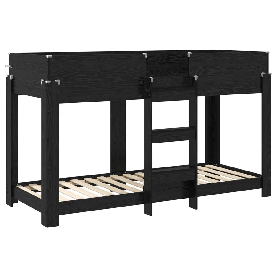Lit Superposé pour Enfants Chêne noir 75 x 190 cm - 4