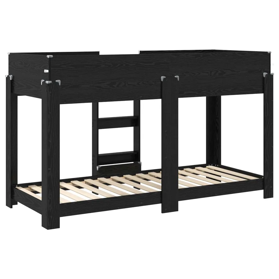 Lit Superposé pour Enfants Chêne noir 75 x 190 cm - 7