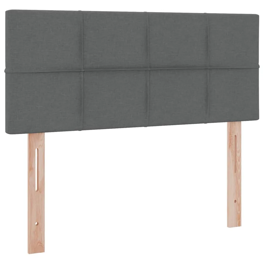 Lit de rangement LED avec matelas Gris foncé 120 x 190 cm Tissu - 8