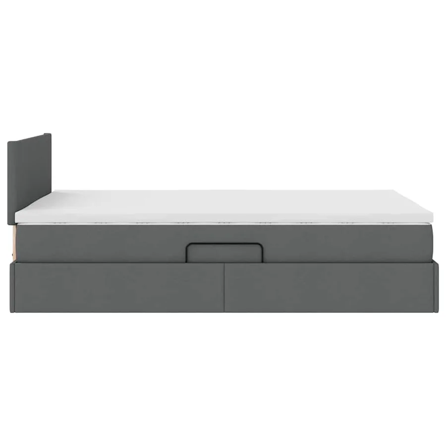 Lit avec rangement et matelas Gris foncé 120 x 190 cm - 10