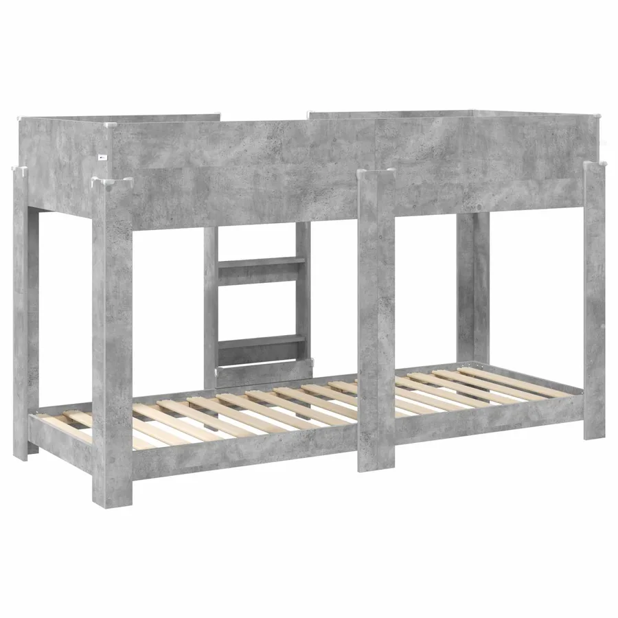 Lit Superposé pour Enfants Gris béton 75 x 190 cm - 7